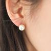 modernlike 14k gold-filled silver modern pearl earrings
