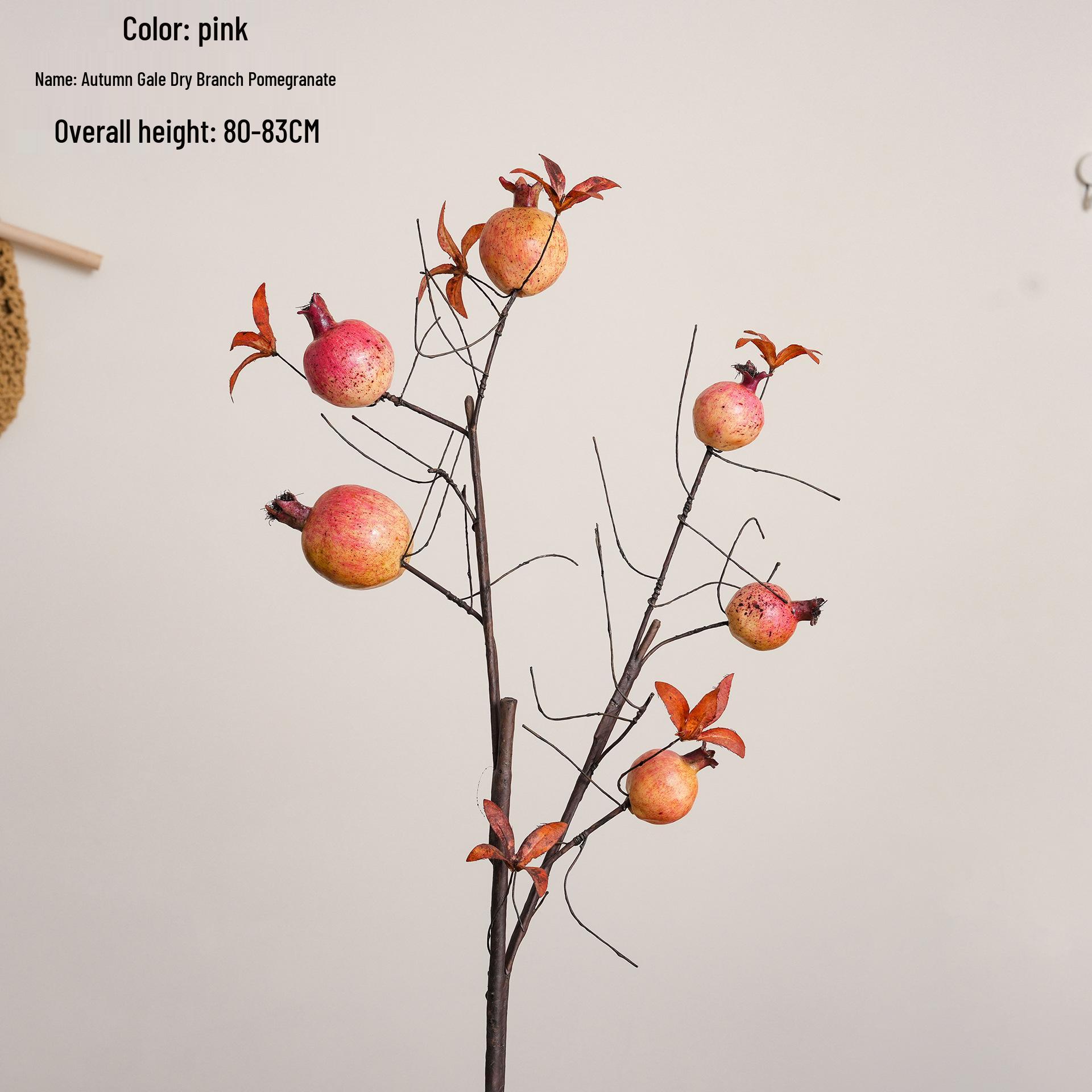 

Pomegranate Simulated Flowers for Home Decoration & Wedding Bouquets - Wild Wind Dry Branches Fake Rose Wall Flowers, INS Style. розовый