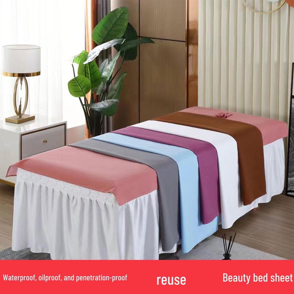 Waterproof Oilproof Beauty Bed Sheet with Hole - Oil-Resistant, Anti-Dirty, Skin-Friendly for Salons and Massage.