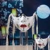 Painted Beauty Mask Masquerade Mask Party Mask Aesthetic Mask Mechanical Half Face Mask for Halloween Christmas Cosplay