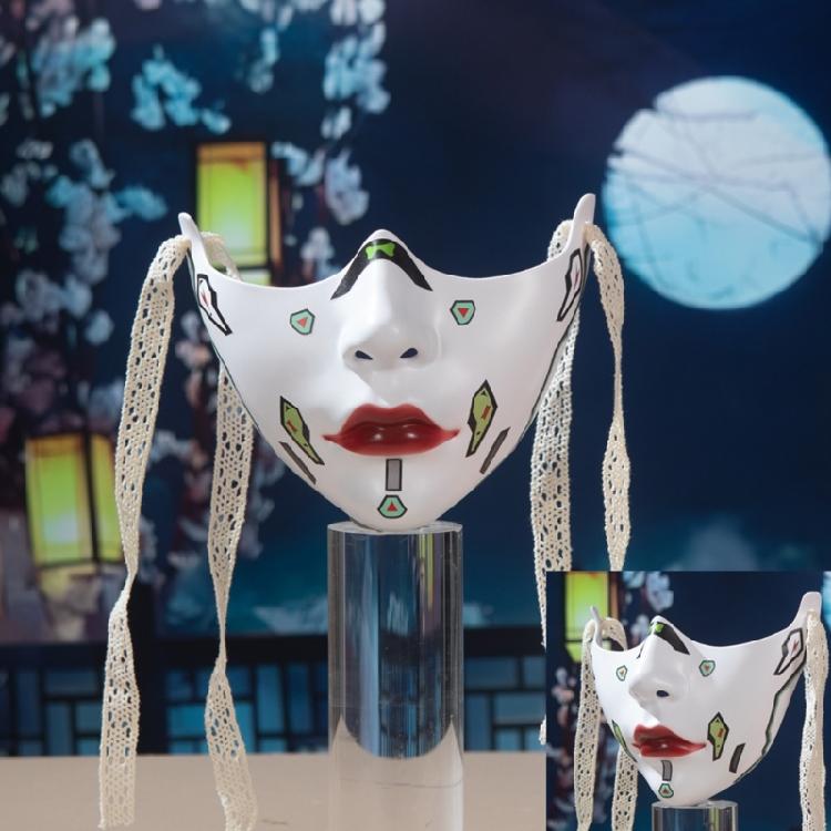 Painted Beauty Mask Masquerade Mask Party Mask Aesthetic Mask Mechanical Half Face Mask for Halloween Christmas Cosplay