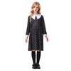 New Children's Girls Halloween Adams Costume Party Stage Costume Long Black Dress