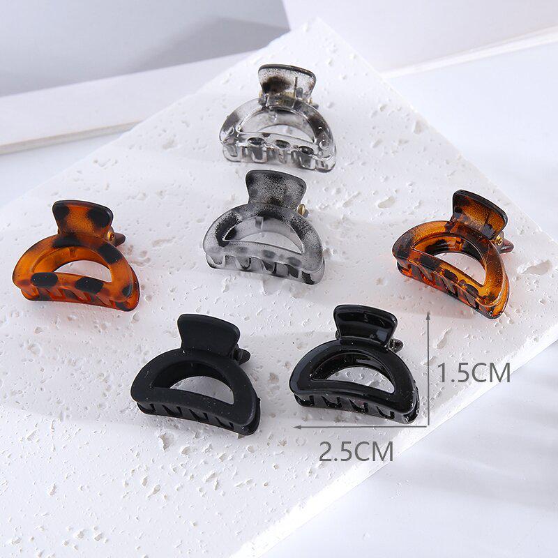 Coffee-Colored Matte Claw Clip for Wispy Bangs - Small Hair Accessory for Top of Head or Side Decoration