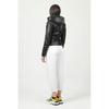 Womens Jacket Belted Plus Large Big Size Genuine Leather Women's Jacket