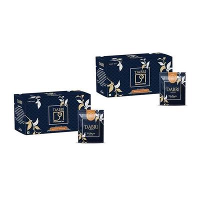 Dabri Masala Tee Premium 50 Doppelkammer-Teebeutel|Packung mit 2 x 25 Beuteln|Kadak Masala Chai Patti Pulver mit natürlichen Gewürzen|Reichhaltige aromatische Mischung