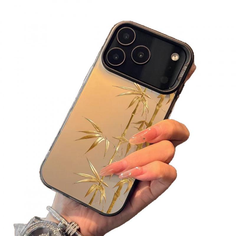 Golden Bamboo iPhone 17 Pro Max Case - Modern European & American Style for iPhone 13-16