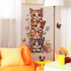 Kitten Human Pyramid Butterfly Flowers Bedroom Living Room Entrance Hall Home Background Beautification Wall Stickers