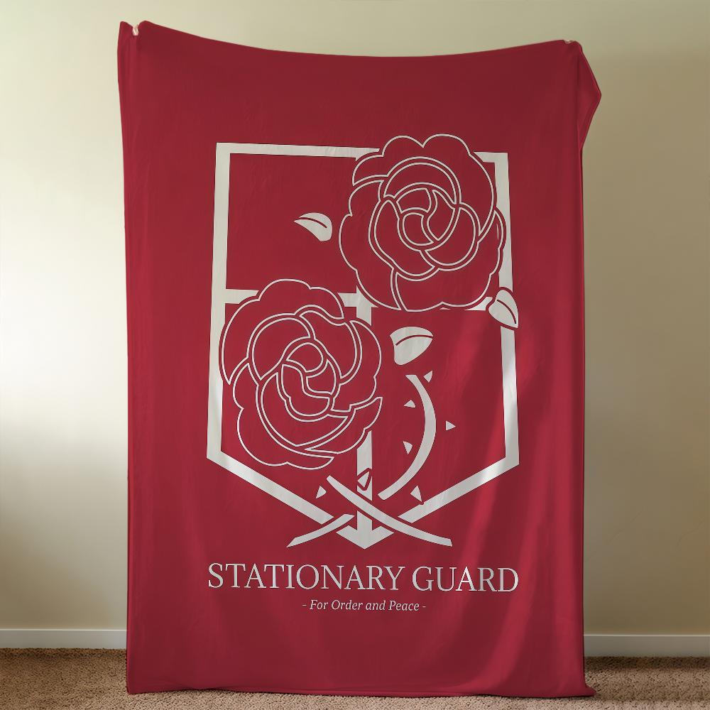 A-AttackS-ES O-OnS Titan Survey Corps Blanket Throw Super Cosy Plush Living Room Sofa Couch Childish Birthday Gifts