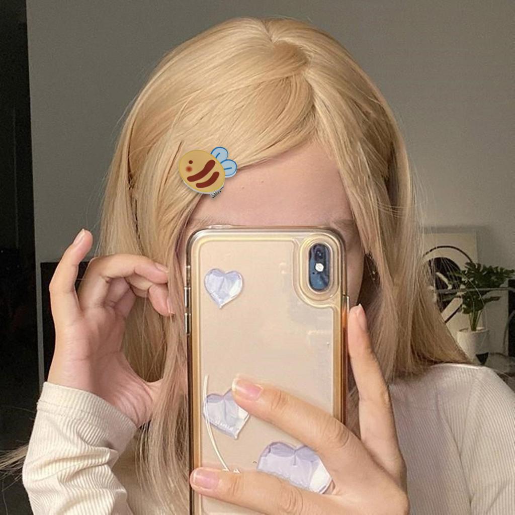 Adorable Bee Hair Clip Acrylic Hairpin Lightweight Hairpiece Practical Barrettes For Kids Women Casual Party Accessories
