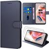 Case and Tempered Glass - E.F.CONNECTION - For Xiaomi Redmi Note 12 - Navy Blue - Shockproof - 360° Protection