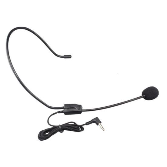 3.5mm Wired Headset Mic for Voice Microphone Headworn Amplifier Loudspeaker