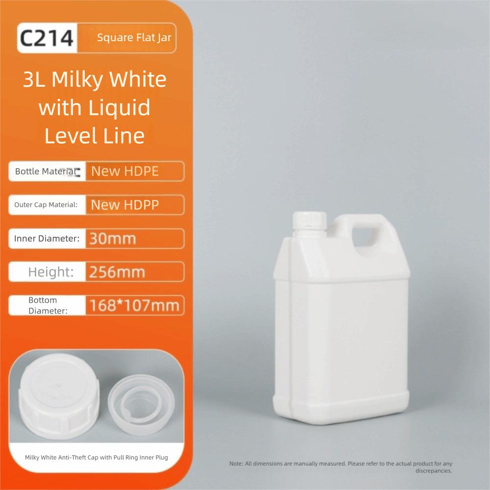 1/2/3/4/5/6/10L Plastic Airtight Bottle Food Grade Oil Jerrican Multipurpose HDPE Bucket  Yogurt