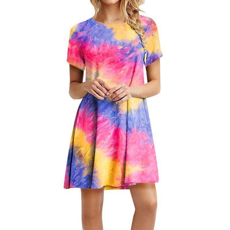 tie dye dress short
