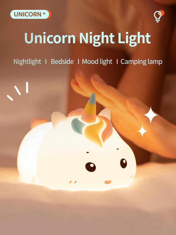 

Rechargeable USB Night Lamp Battery Powered Night Light Led Lights For Room Unicorn Decoration Bedroom Remote Child Nightlight