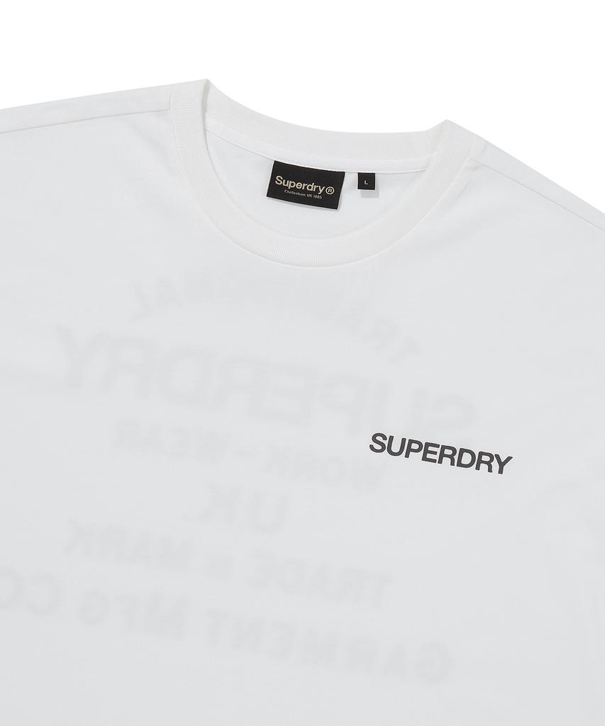 Syupeodeulai Work Label Graphic Short Sleeve T-Shirt White Sduiscq71Wht