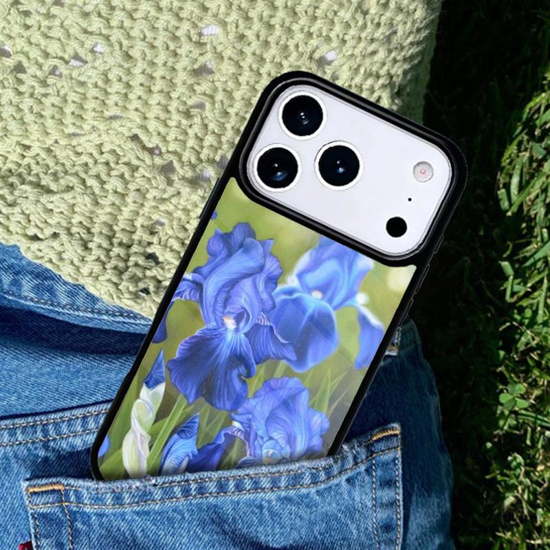 Irises Painting Phone Case Cover Compatible with for IPhone 17air 16e 15 14 13 12 11Pro Max 17 Air