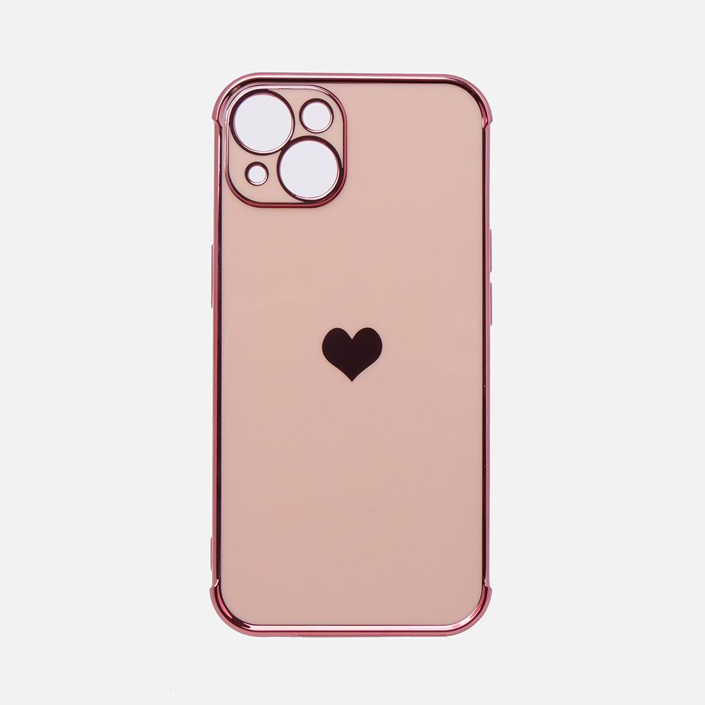 Apple iPhone 13 Case, Electro Heart, Rose Gold