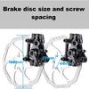 Bike Disc Brake Kit, 2pcs 160mm Stainless Steel Rotors, Calipers, Lever & Cables for Front & Rear
