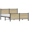 VidaXL Metal Bed Frame with Headboard and Footboard 140x190 Cm, Double Bed, Bedroom Furniture, Guest Bed, 3301360