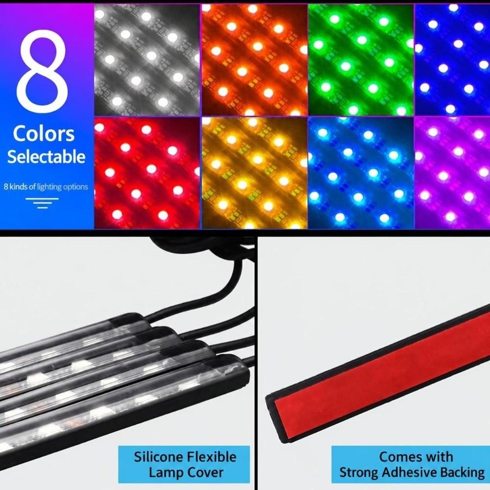 RGB Car LED Footwell Lights USB Powered Car Atmosphere Light  Car Floor Decor