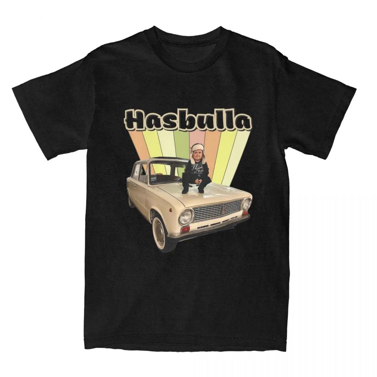 Hasbulla Retro Lada Stuff T-Shirt for Men Women hasbik Vintage 100% Cotton Graphic Printed Tops XXXL