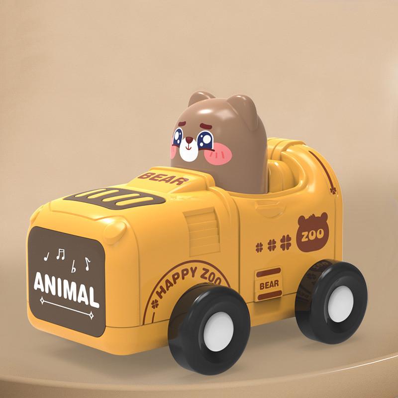 

Children s Cartoon Animal Inertia Toy Car Pressing Engineering Vehicle Wholesale