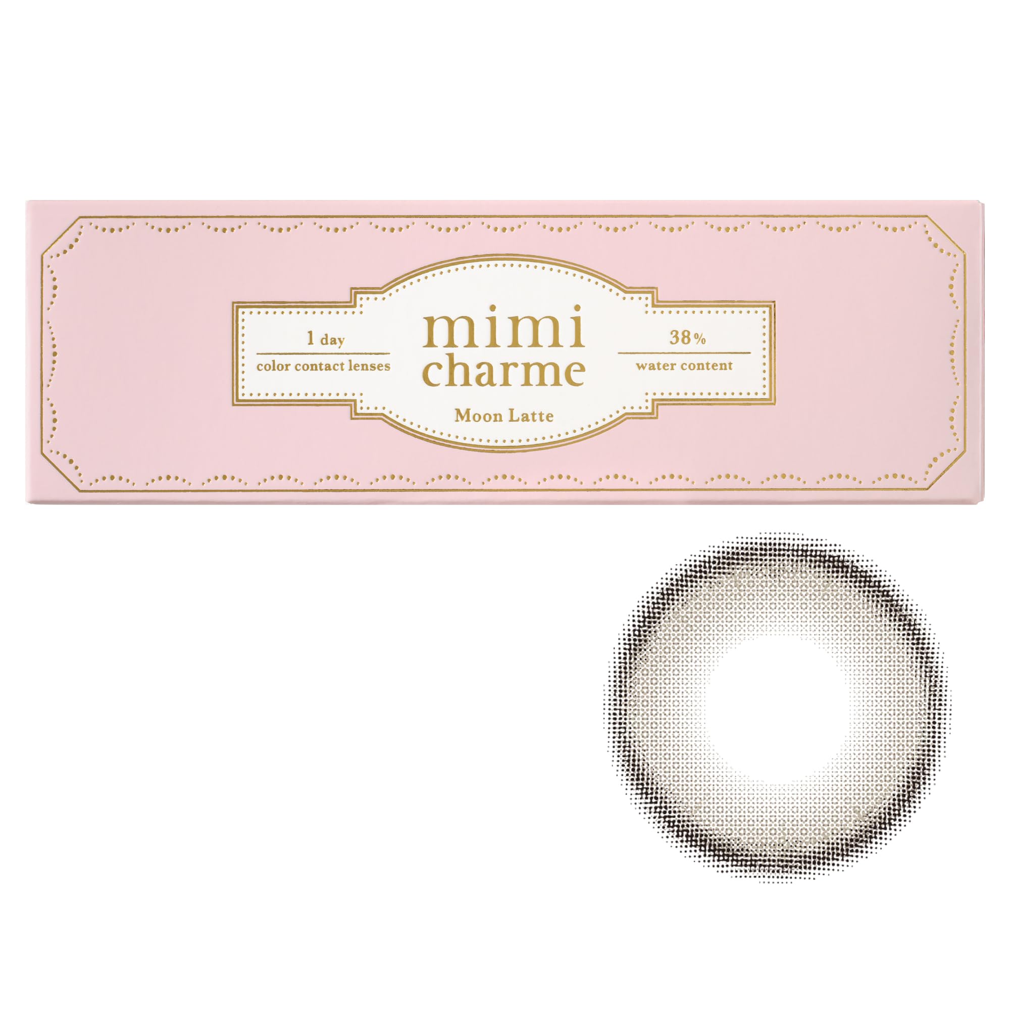 official contact lenses produced by Nanako mimi charme 1DAY 10 pieces Moon Latte [Manufacturer's store] [Colored Nanako] [-4.00]