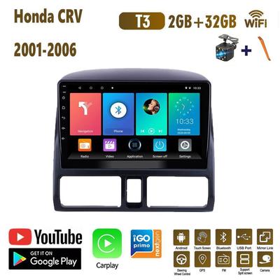 Kablosuz Araç Radyo Carplay Honda CRV 2001-2006 Için Android Araba Multimedya Video Oynatıcı GPS Navigasyon WIFI 2 + 32 GB