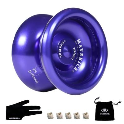 יויו אלומיניום מתכתי מקצועי Yomega Maverick לילדים ומתחילים עם מיסב כדורי בגודל C לטריקים מתקדמים והחזרה רספונסיבית נוספת