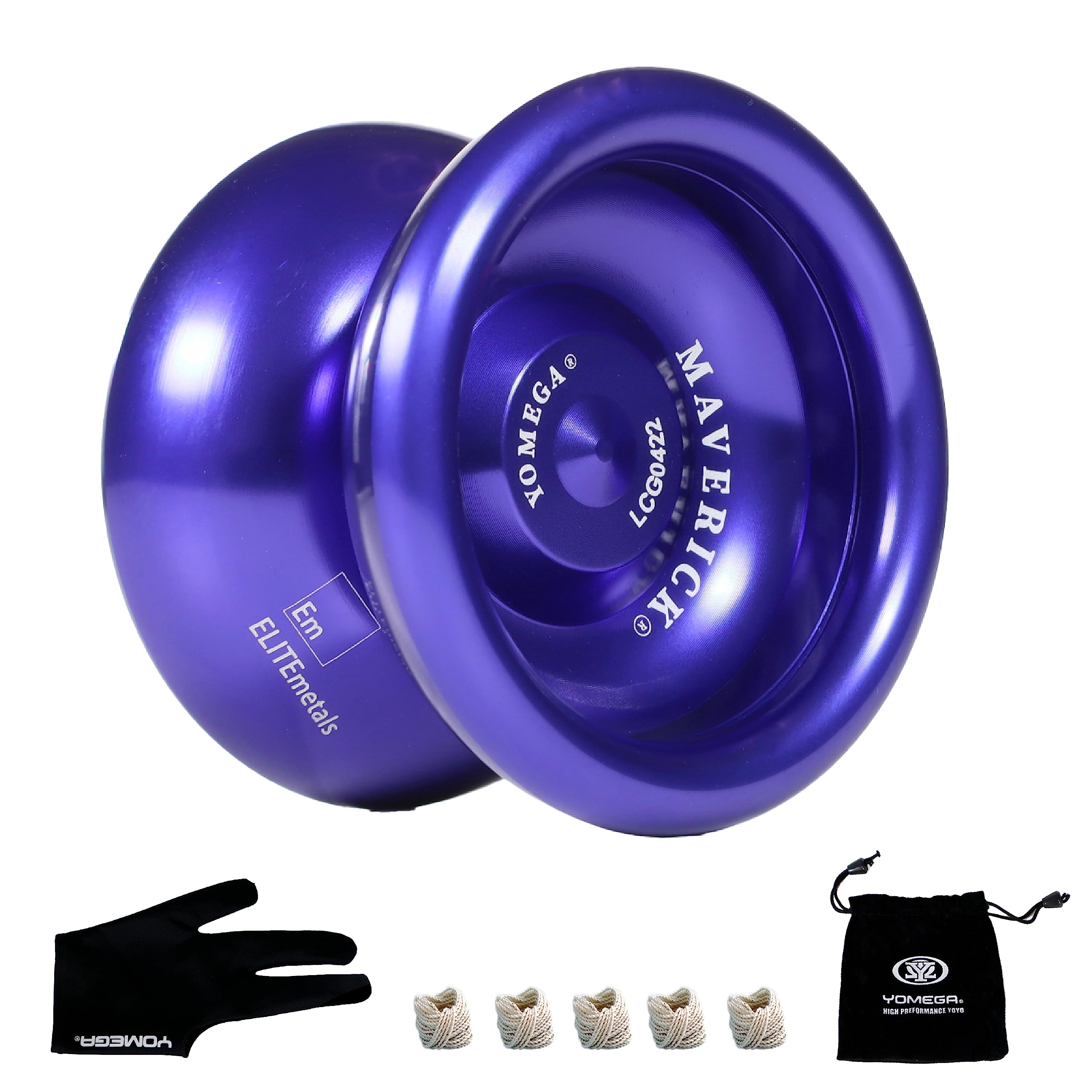 

Yomega Maverick - Professional Aluminum Metal Yoyo for Kids and Beginners with C Size Ball Bearing for Advanced yo yo Tricks and Responsive Return + E