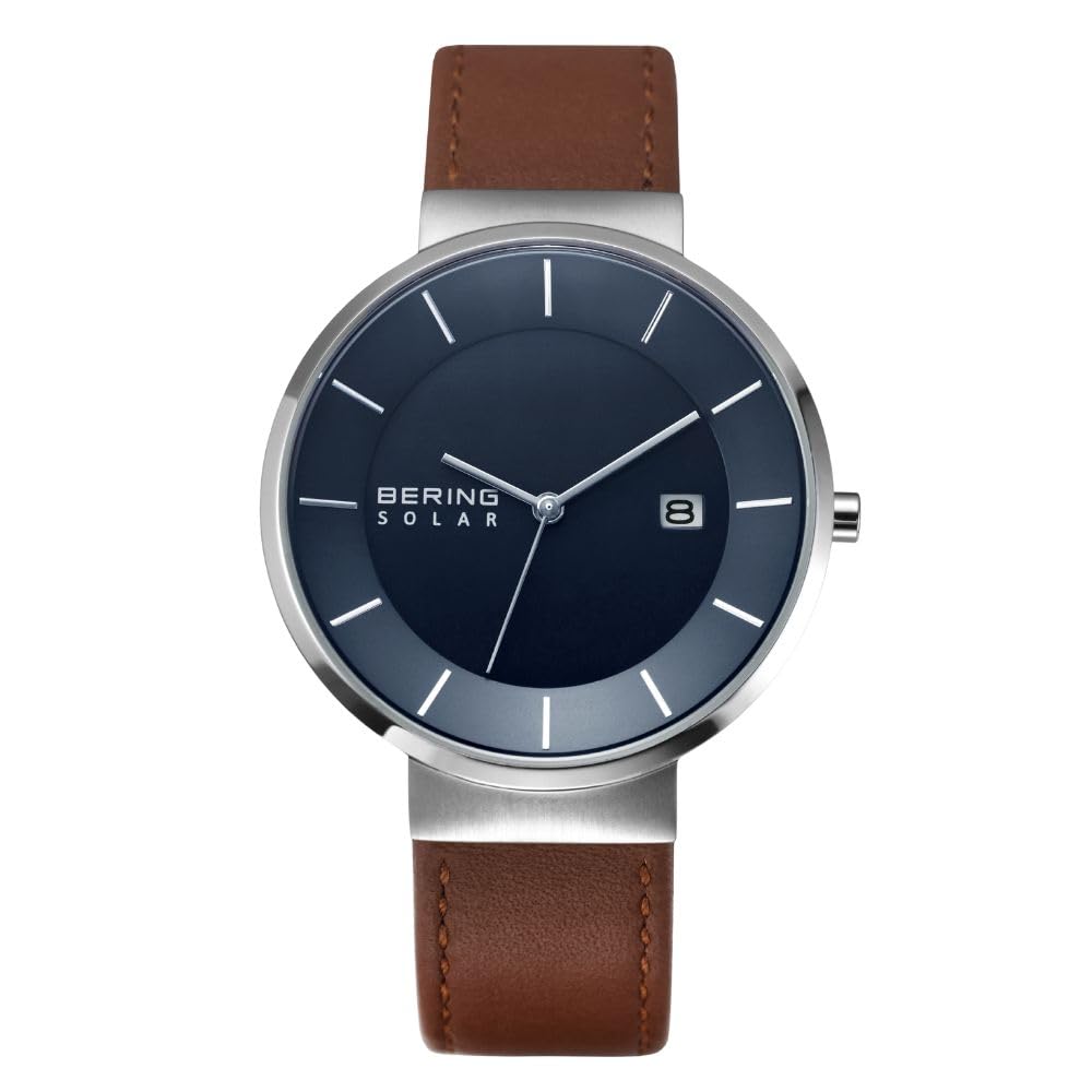 

BERING Solar Navy Scandinavian Men s & Women s (Unisex) Watch, Blue, 14639-507, Design, Danish, Simple, Cool, Cute, Scratch-Resistant,