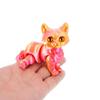 3D Printed Cute Cat Model Toys Sphynx Cat Ornament Realistic Hairless Figurine with Movable Joint Children's Funny New Year Gift