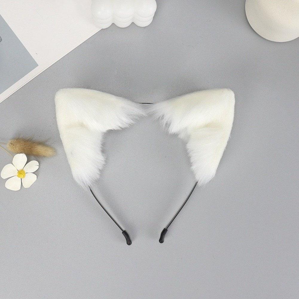 Artificial Cat Ears Headband Furry Lolita Ears Headwear Practical Hair Accessories  Adults