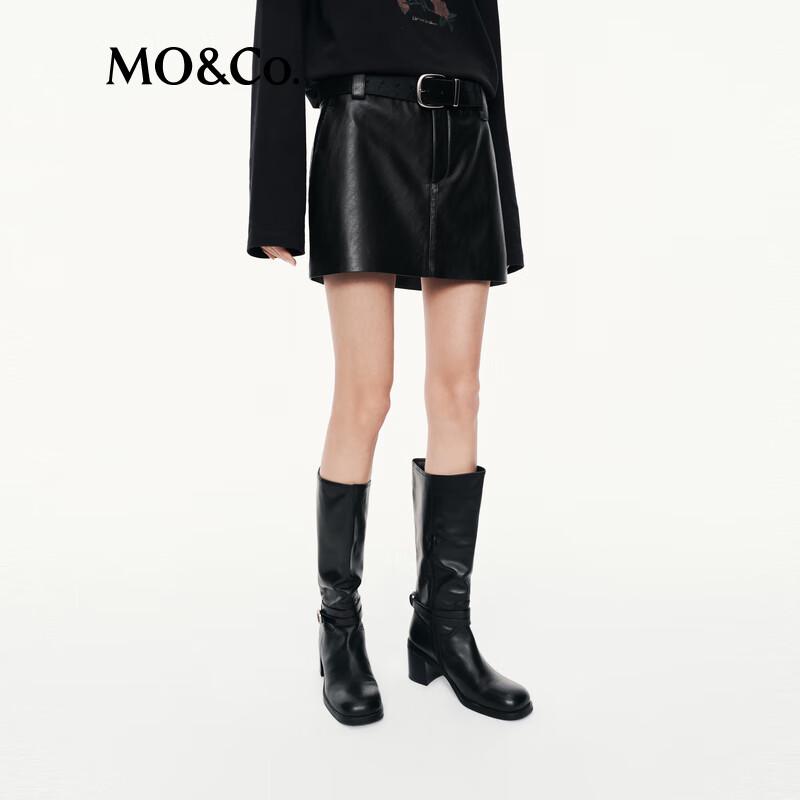 MO&Co. High-Waist PU Mini Skirt