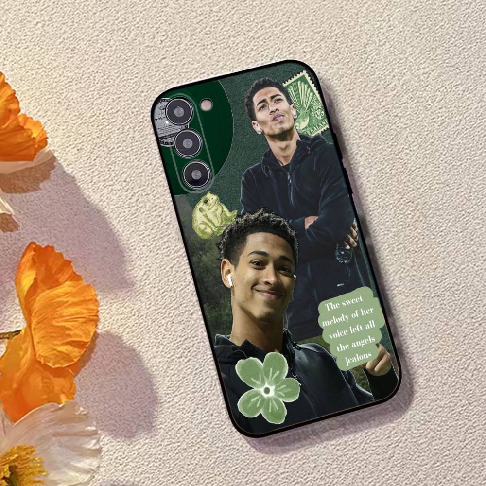 J-Jude F-Football Bellinghams Phone Case Black Silicone Soft For Samsung Galaxy A73,A72,A71,A70,A53,A52,A51