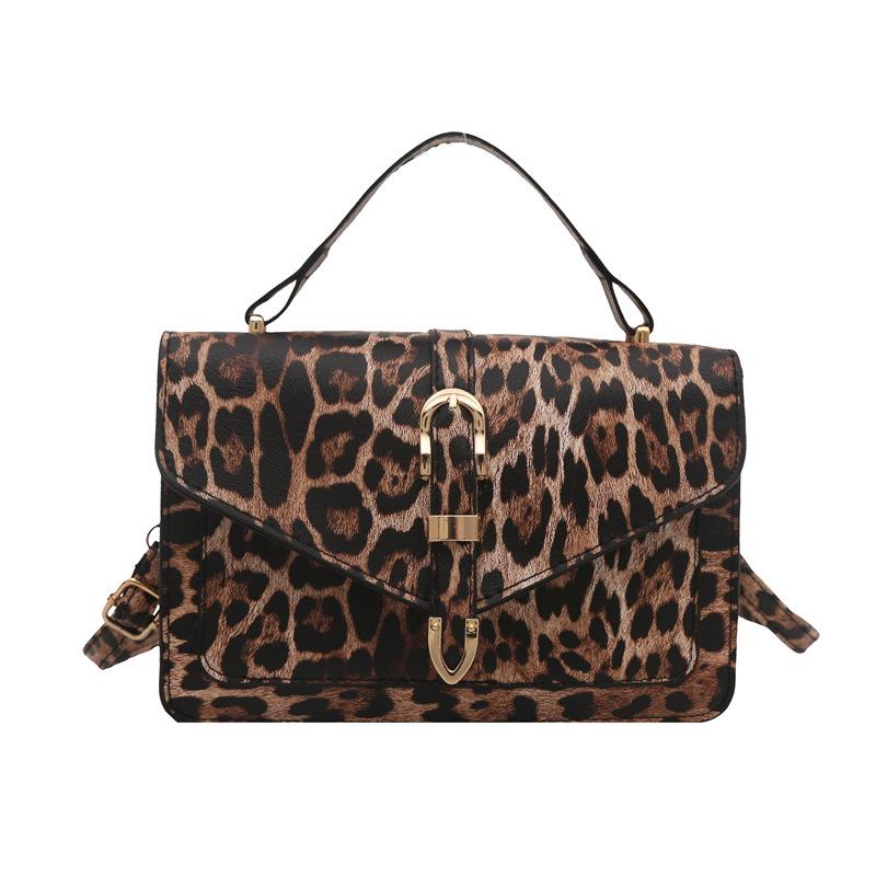 Small square bag leopard print bag fashionable small bag foreign style simple 2025 new trend shoulder bag messenger bag casual women