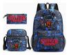 3 Piece School Backpack Set for Students Large Capacity Oxford Cloth Schoolbag with Shoulder Strap and Pencil Case
