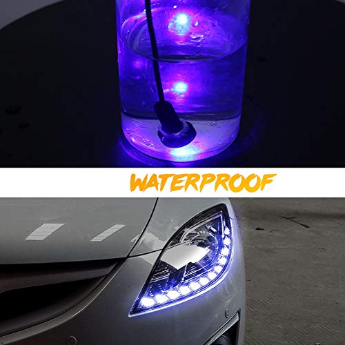 X-STYLE LED Daylight 18mm Eagle Eye Spotlight Bolt Type Large Ball Scale Waterproof High Brightness Recessed Type 12V Only Set of 4 (Blue)