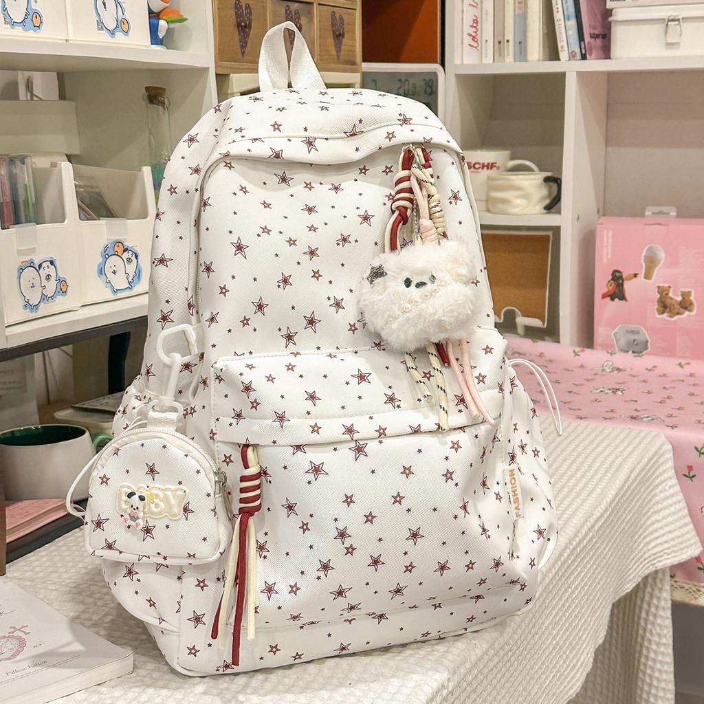 Schoolbag New High-value Star Schoolbag Sweet Girl Student Party Commuting Backpack Large-capacity Leisure Travel Backpack