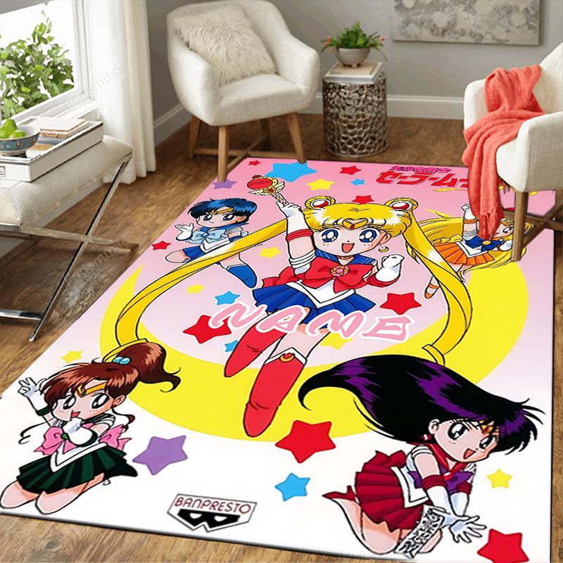 Custom 1Pc Sailor Moon Power Rug Office Carpet Indoor Outdoor Entrance Doormat Nonslip Soft And Comfortable Living Room D2915248
