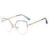 Anti Blue Light Computer Glasses Women Cat Eye Semi Rimless Eyewear Frame Clear Lens Gaming Eyeglasses