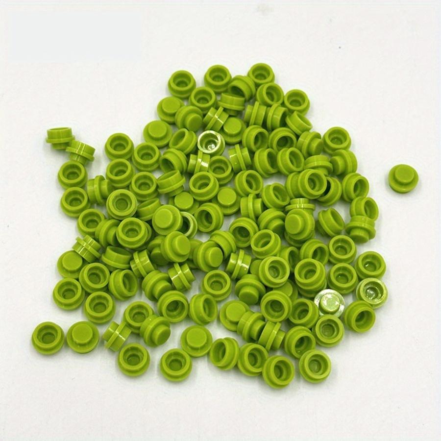 100pcs DIY Building Blocks 1x1 Round Plate Pixel Art Kit Brick Bulk Compatible 4073 Anime Figure Enlighten Gift for Children