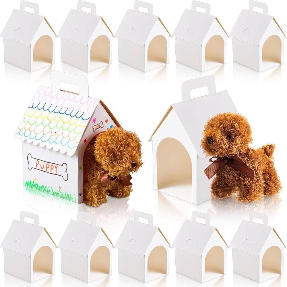 Blank Paper Gift Boxes Miniature Boxes Dog House Shaped Boxes Treat Gift Boxes Home Decor