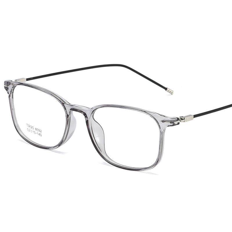 

TR90 Presbyopia Corrective Prescription Corrective Vintage Spectacle Diopter Minus Clear Unisex Transparent Rectangular Square Blocking Glasses Myopia-4
