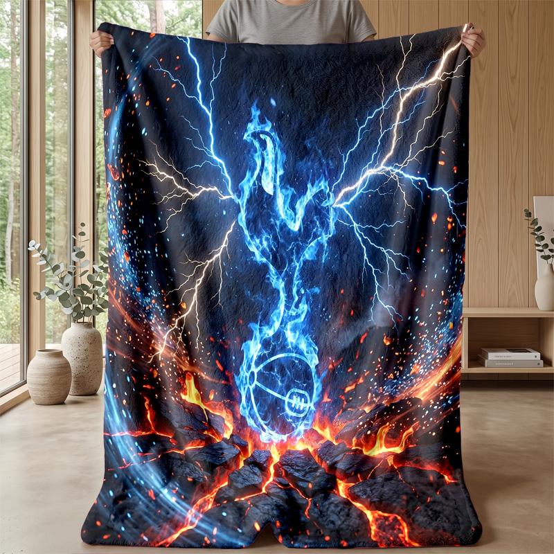 Coperta Tema Tottenham Hotspur Morbida Coperta in Flanella Morbida Coperta Plaid Peluche Accogliente Coperta per Divano Letto per Arredamento Casa