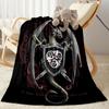 Gothic Style Blanket Comfortable Suitable for Livingroom Office Bed All-Season Use Stylish Decor Birthday Christmas Gift Blanket