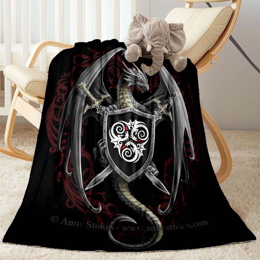 Gothic Style Blanket Comfortable Suitable for Livingroom Office Bed All-Season Use Stylish Decor Birthday Christmas Gift Blanket