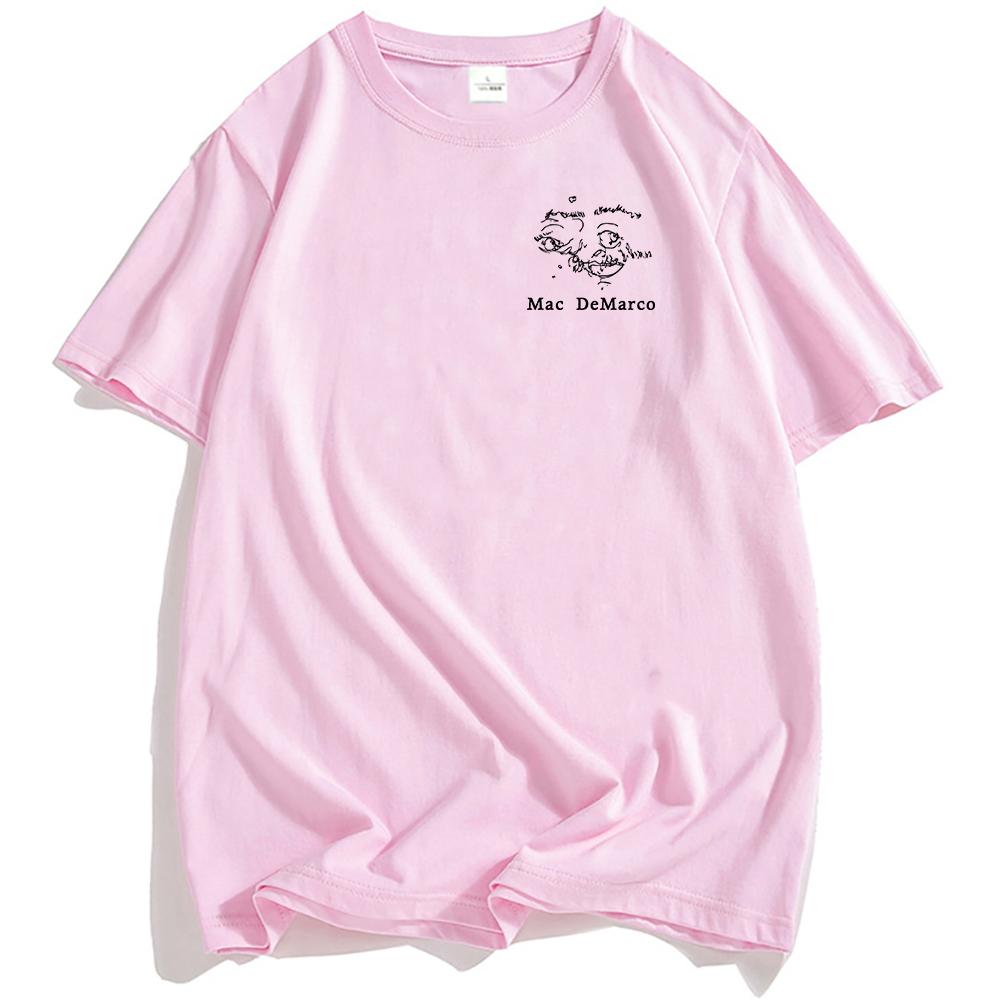 One Wayne G T-Shirt Mac DeMarco Gitarre Album Grafik T-Shirts Kurzarm Rundhals Herren T-Shirt Streetwear Unisex Baumwolle Weiche T-Shirts