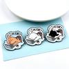 Waterproof Work Cat Enamel Pin Trendy Lapel Brooch Badge Glossy Finish for Office Clothing Backpack Casual Wear Gift for Friend