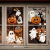 87 PCS Halloween Window Clings Ghost Decals Decor, Vintage Ghost Evil Pumpkin Bat Black Cat Reble Window Stickers for Halloween Party Supplies Home